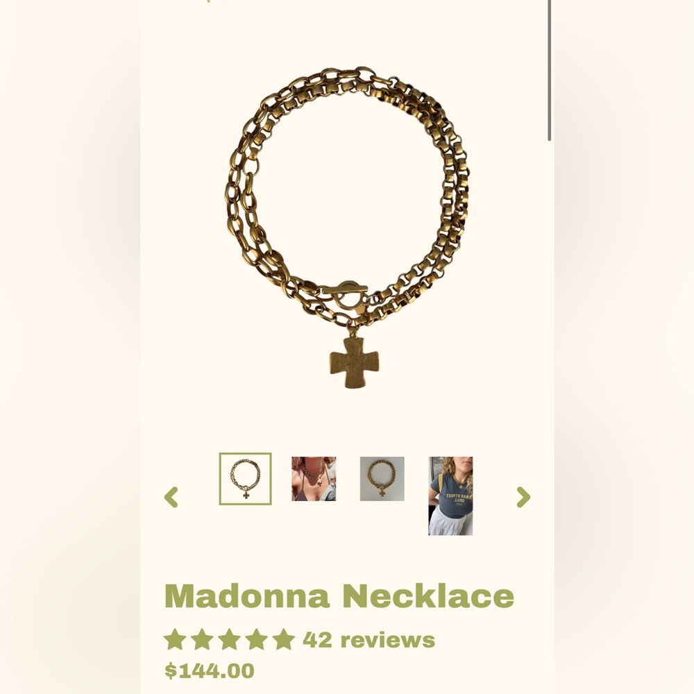 SC Collection Cross Necklace “Madonna Necklace” - Picture 3 of 3